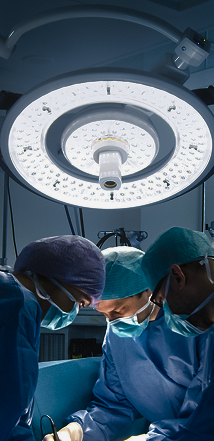 Surgeons performing surgery in the operating room
